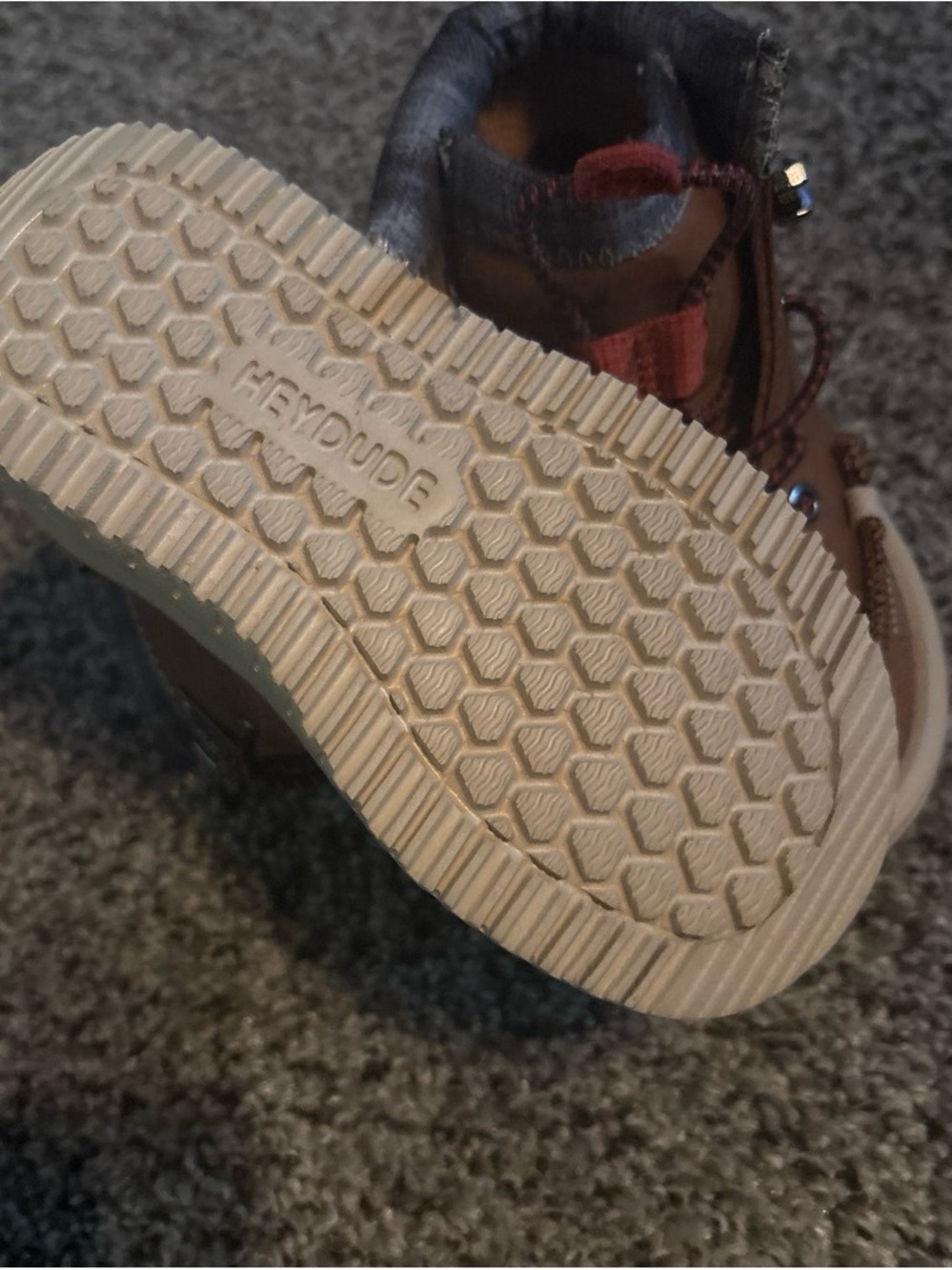 Hey Dude toddler Brown Lace-Up Hiking Boots - Picture 2 of 3